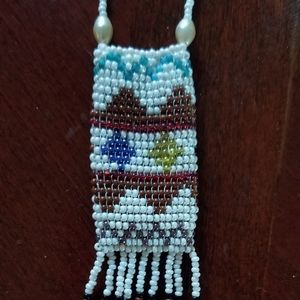 Tribal pouch necklace